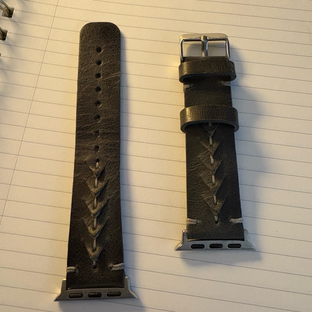 Apple Watch Band /New / 38MM/Small/Gray/Genuine leather/.